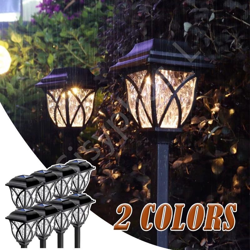 Solar Powered Lawn Lights Outdoor Waterproof LED Bright Pathway Lights Landscape Yard Garden Path Lights Garden Decoration
