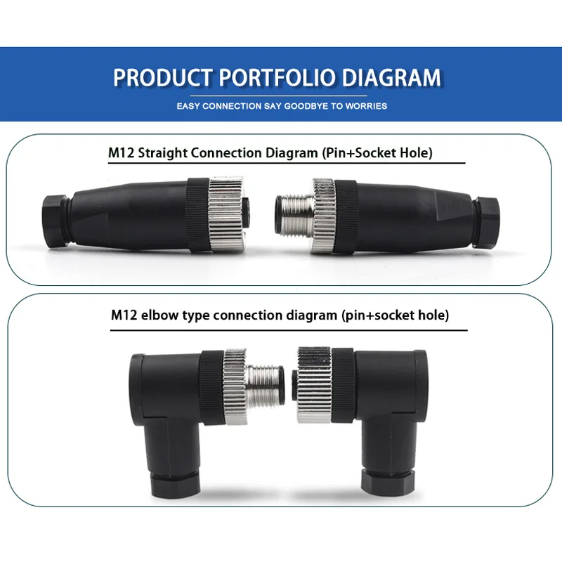 Waterproof IP67 Aviation Plug Socket Connector - Screw Threaded Coupling - 1 Piece