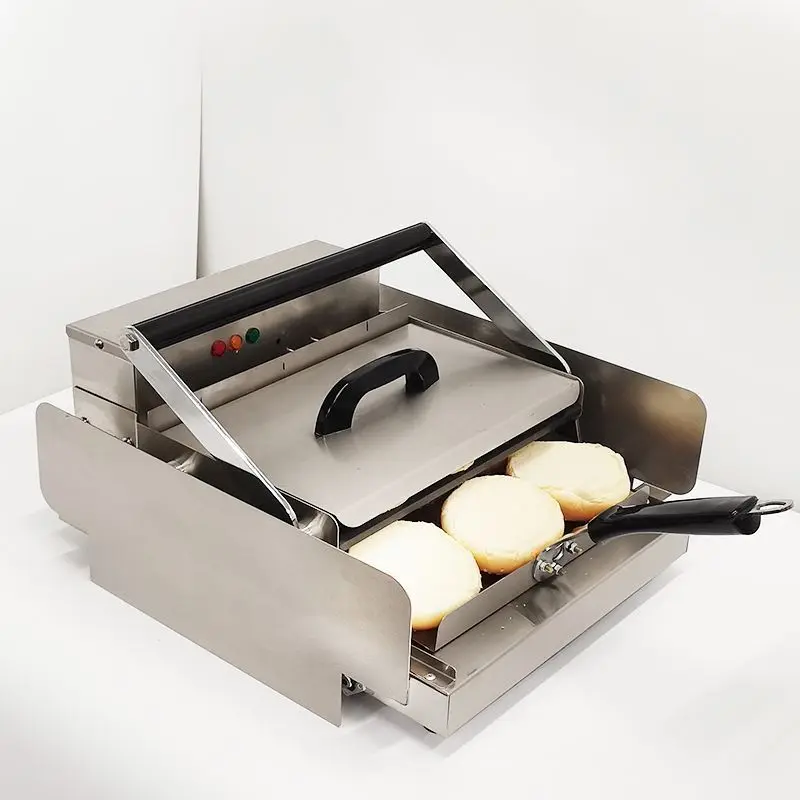 Burger Bread Maker Sandwich Electric 110V 220V Bread Hamburger Sandwich Toaster Commercial hamburger machine 4