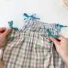 Summer Baby Girls Clothes Set Plaid Baby Suit Shirt with Short Pants 2pcs Baby Clothes 0-24 Months 4