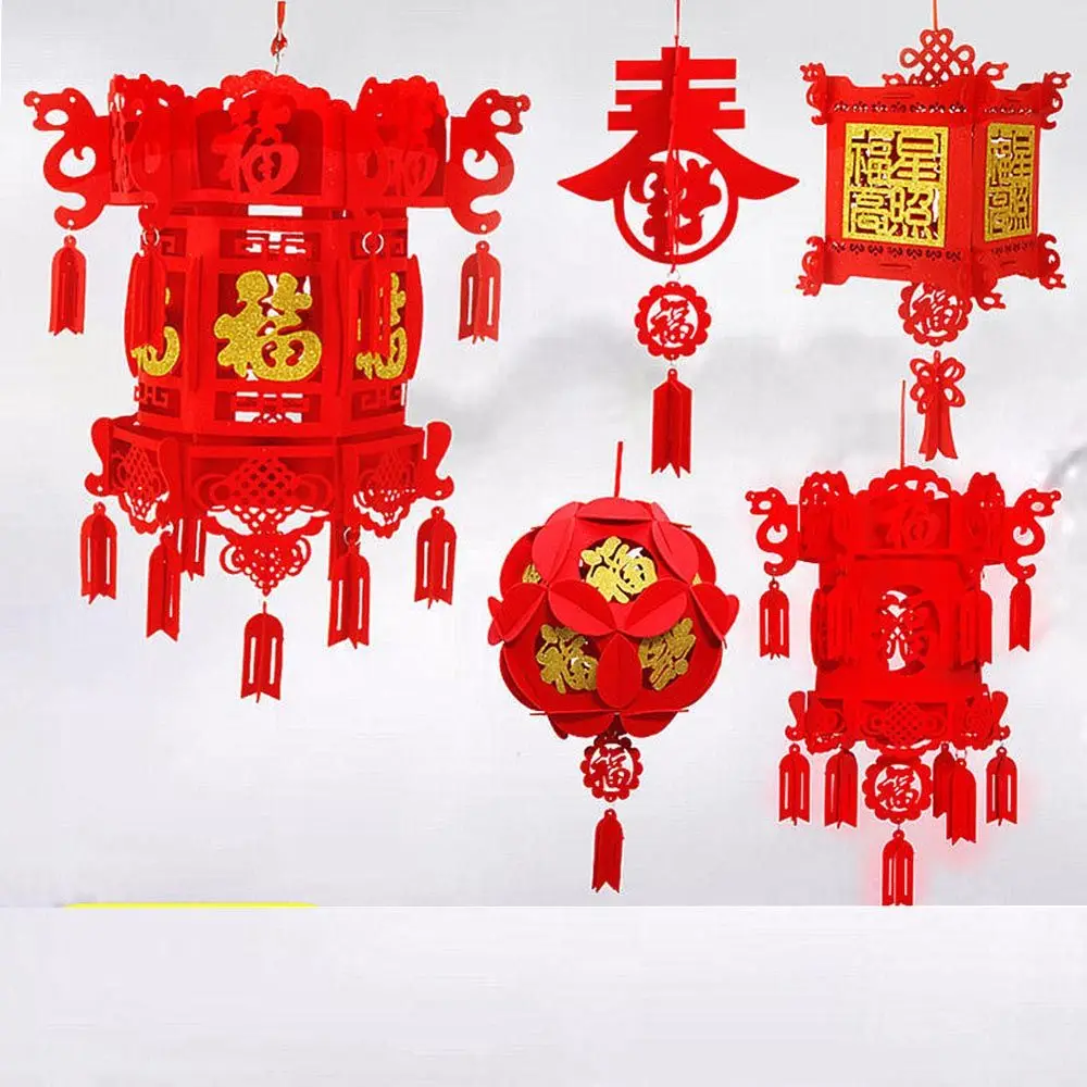 Description Picture 2 of item2022 DIY Golden Fu Character Chinese Spring Festival Hanging Ornaments Red Lantern Lantern Festival Chinese New Year