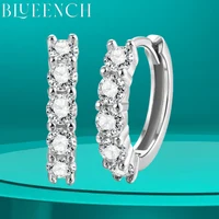 BLUEENCH D Color Moissanite Loop Earring 925 Sterling Sliver Plated with 18k White Gold Earring for Women Sparkling Fine Jewelry