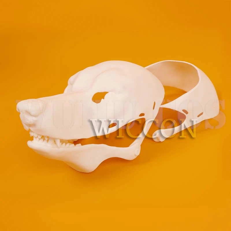 Cosplay Costumes Kigurumi Base Beast Skull Mask Cosplay Fursuit Animal Wolf Head Skull Proboscis 3d Printing Masks Halloween Party Canine Teeth