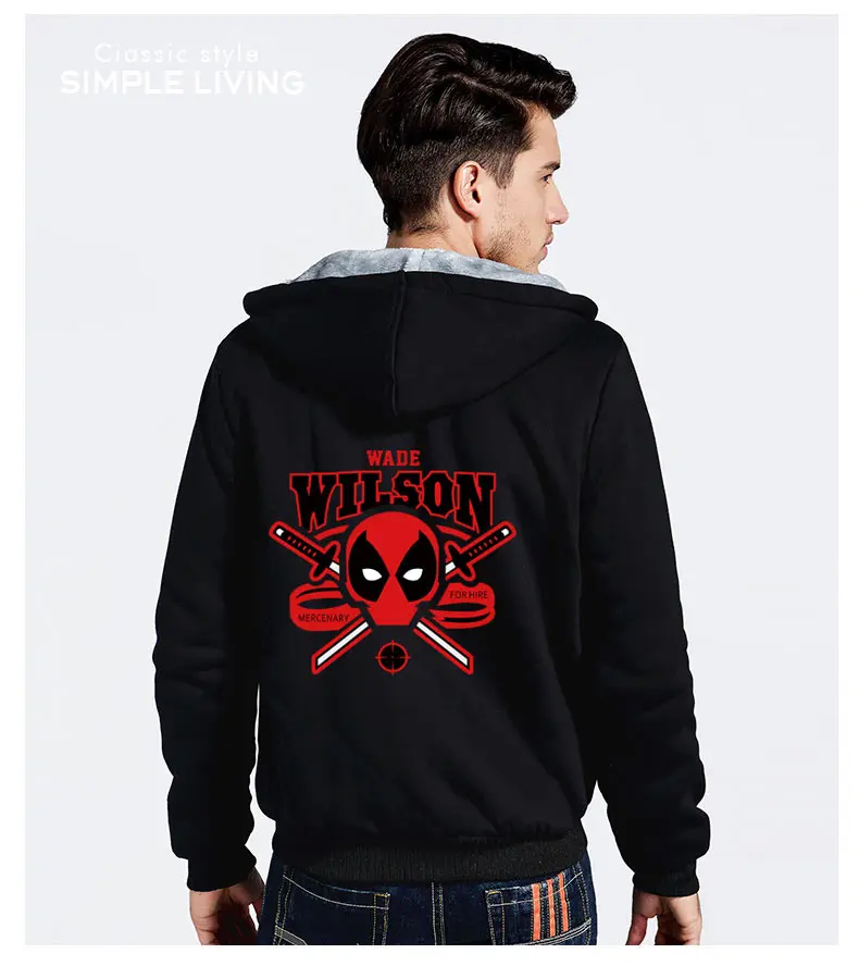 2022 New Fashion Men Oversized Sweatshirts Marvel Deadpool Merch