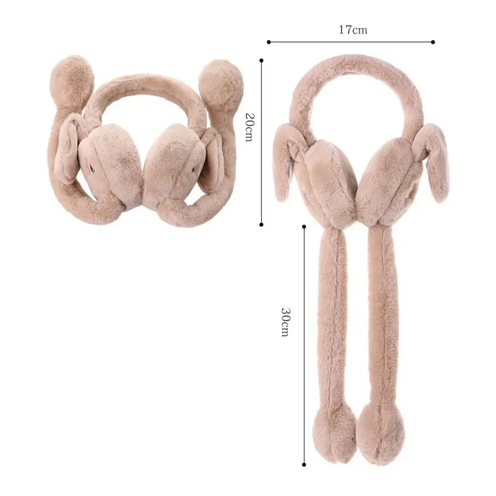 Fur Earmuffs Creative Cute Moving Rabbit Ears Student Couple Personality Cold Winter Plush Earmuffs Ear Warm Ear Muffs fur earmuffs,warm earmuffs