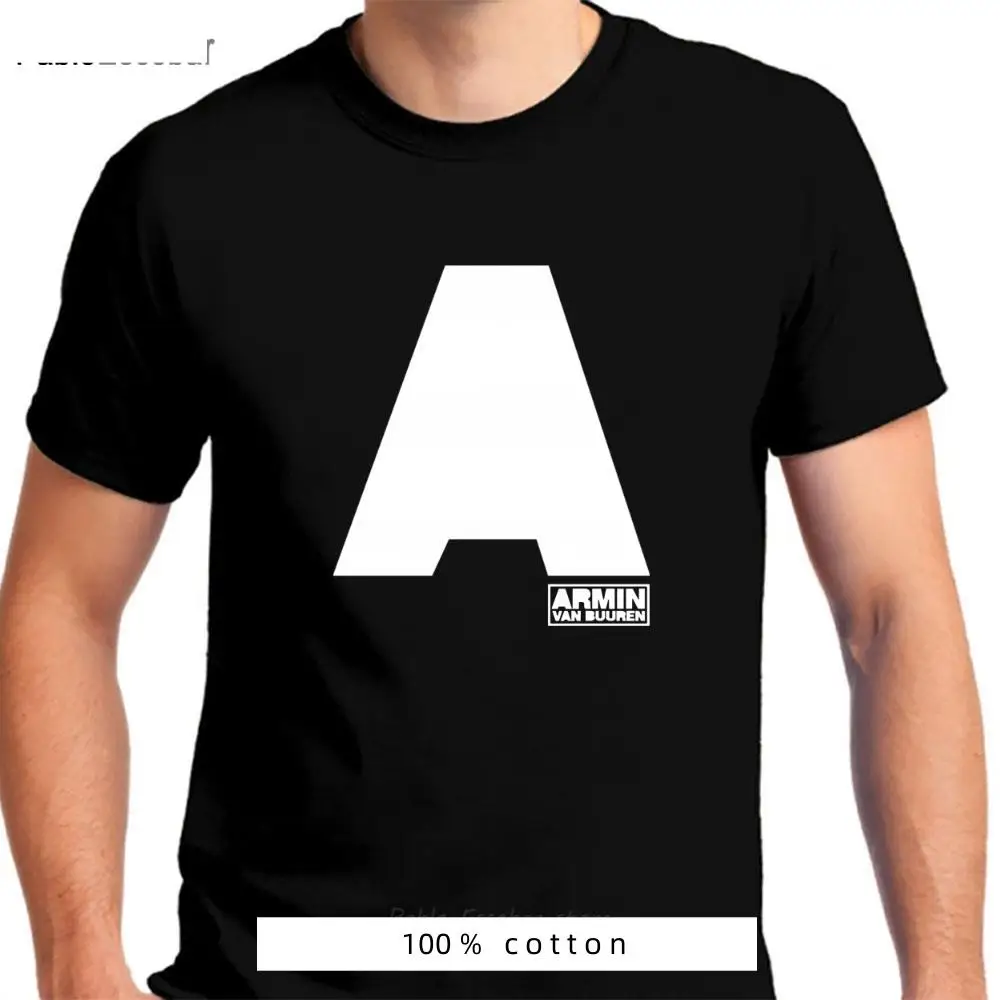 

Armin Van Buuren Men's T-Shirts Black Summer T Shirt Brand Fitness Body Building Adults Casual Tee Shirt