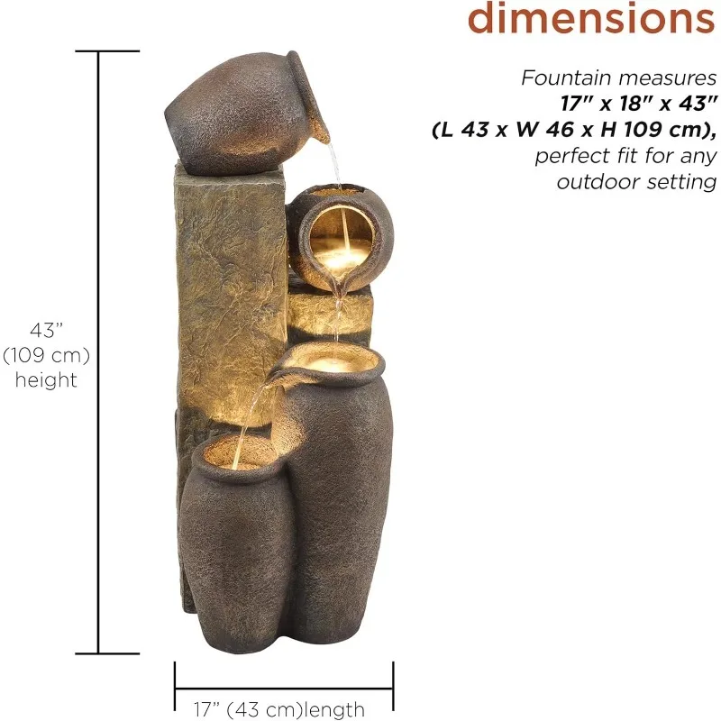 Indoor Outdoor Pottery Fountain image 3