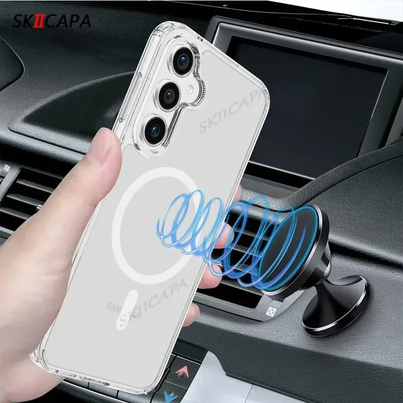 Magnetic Wireless Charging Transparent Acrylic Phone Case
