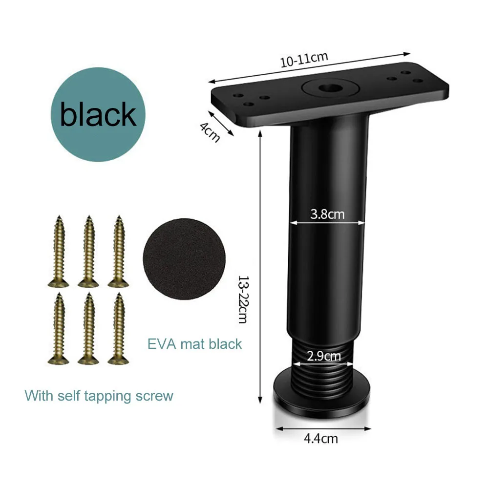 Adjustable Telescopic Furniture Heightening Bracket and Support Legs