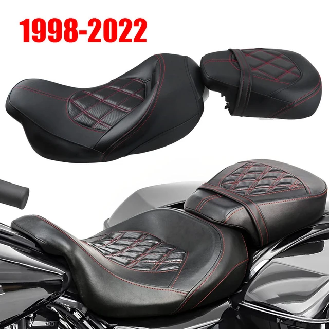 2-Up Motorcycle Driver Passenger Low Profile Seat Cushion For Harley  Touring Street Glide Road King Special Classic 1998-2022 - AliExpress