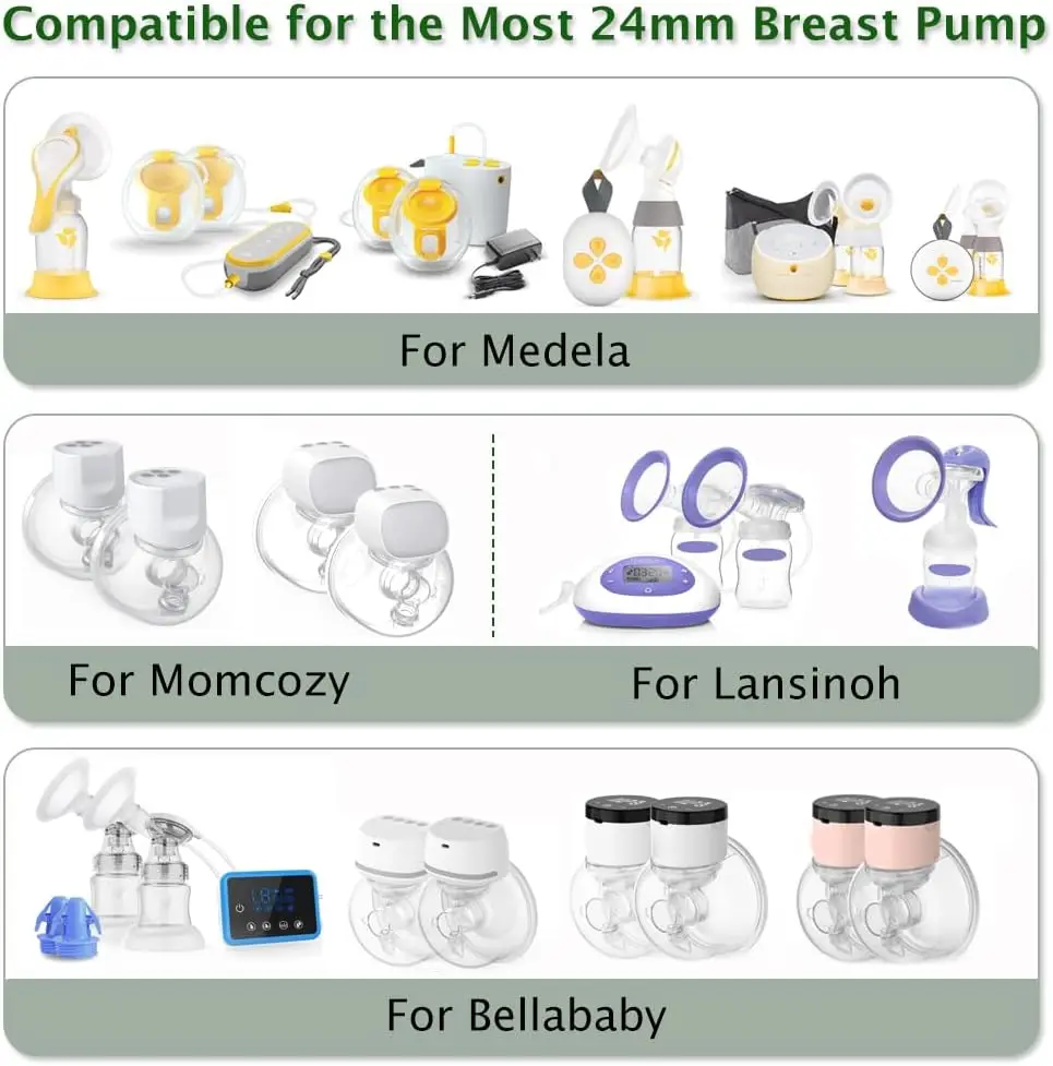 Breast Pump Accessories Silicone Flange Inserts 13/15/17/19/21mm For Breast pump Shield/Flanges Tunnel Down to Correct Size 2