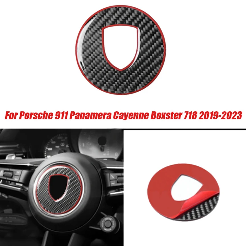 

Накладка на руль для Porsche 911 Panamera Cayenne Boxster 718 2019-2023, наклейка с логотипом