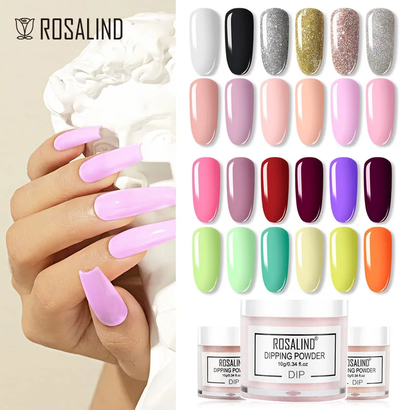 

ROSALIND Dipping Acrylic Powder Natural Dry 10g Nails Pigment Powder Nail Art Decorations Acrylic Powder Set Dust Accessories