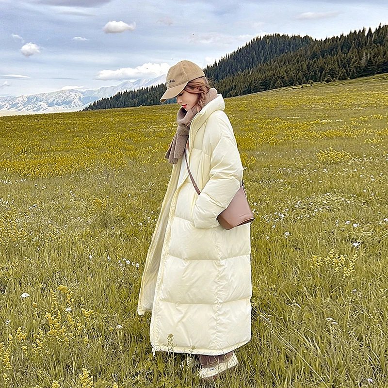 

2023 Winter New Korean Down Cotton-padded Jacket Women's Long Knee-length Thickened Loose Coat 2023 fashion women's Clothing