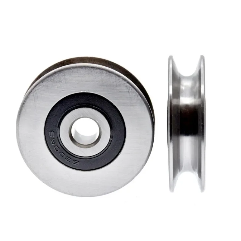 Yuanbao Tripod Steel P Wire Rope Guide Pulley Rolling Pulley 6*33*8mm Groove Bracket