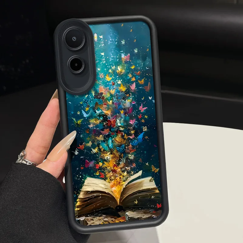 Elegant Matte Soft Silicone Protective Phone Case - Beautiful & Atmospheric Design
