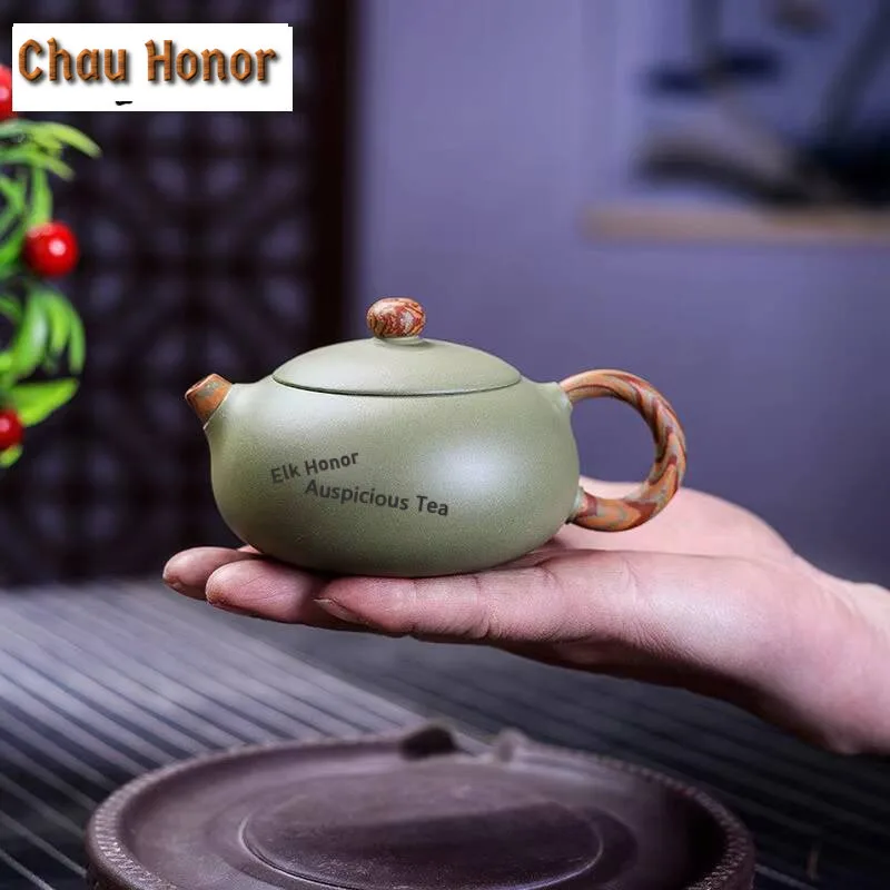 220ml Yixing Boutique Purple Clay Teapots Master Handmade Xishi Tea Pot Raw Ore Beauty Kettle Chinese Zisha Tea Set Accessories