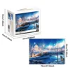 1000 Pieces Snow Night Aurora Jigsaw Puzzles for Adults Home Decor Games Family Fun Floor Puzzles Educational Toys 2
