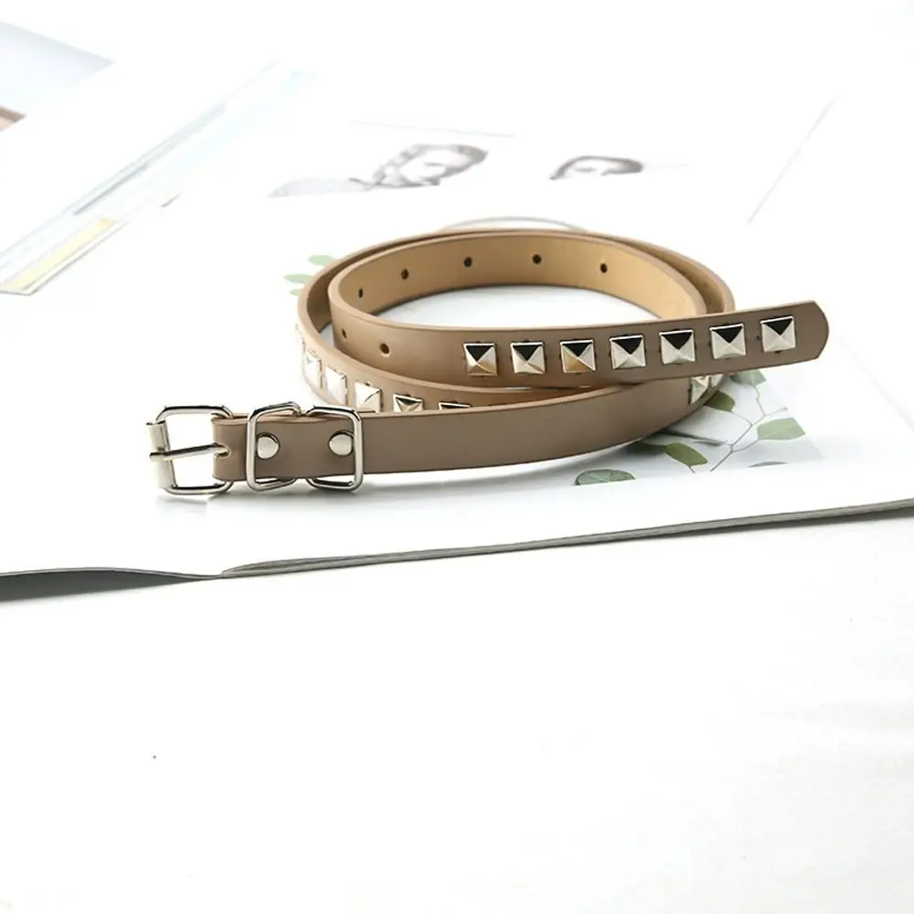 

Adjustable Korean Dresses Decoration For Men Gothic Belt Accessories Women Waistband Waist Strap PU Leather Rivet Waist Belts