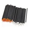 Durable 100Pcs Beauty Makeup Eyeliner Brushes With Cap Make Up Brush Disposable Eyeliner Brush 4