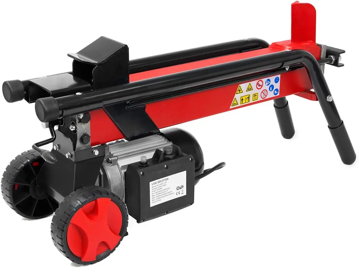 Splitter Electric 7-Ton 15 Amp Electric Log Splitter, Wood Splitter, Horizontal Full Beam with Steel Wedge for Firewood