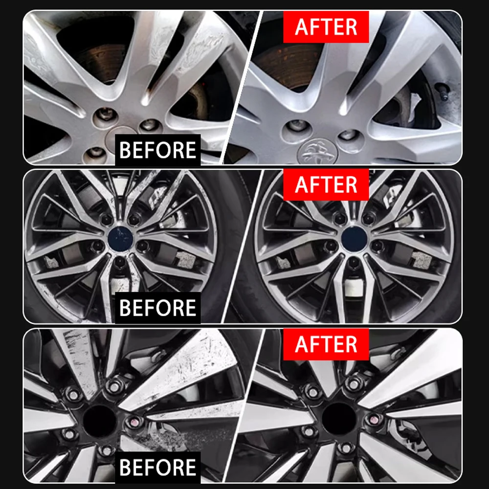 Wheel Repair Kit 120g Car Wheel Hub Scratch Repair Kit Alloy Steel Rim Restore Swirl Removal Polishing Cream with Sponge for TOYOTA COROLLA CAMRY