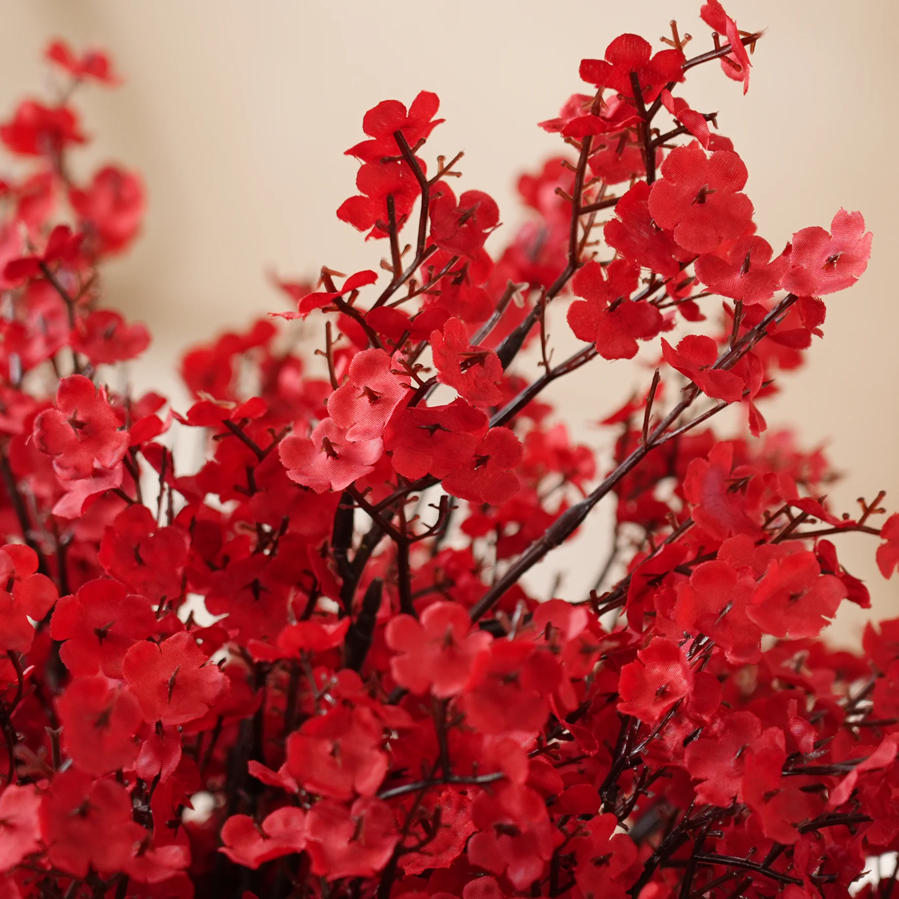 HMEOT Ramo di Fiori di Gypsophila Rosso Romantico, Accessori per Bouquet da Sposa, Decorazioni per Banchetti, Foto, Casa e Tavolo H3910 - immagine 3