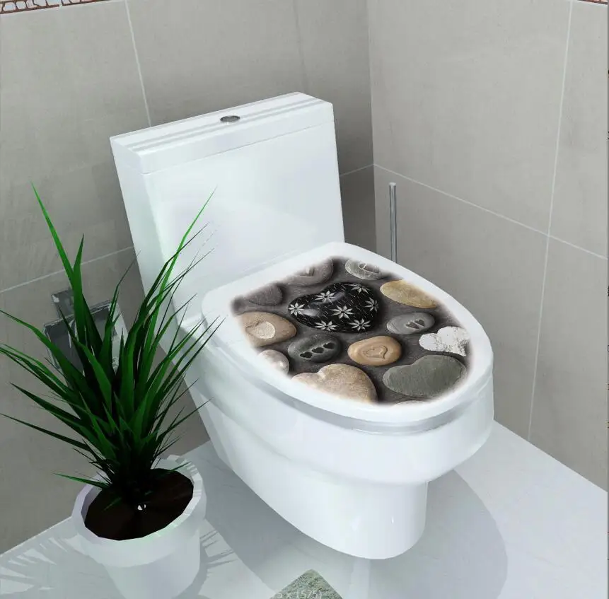 1pc 3d Toiletten sitz Wanda uf kleber Kunst Tapete Badezimmer Aufkleber  selbst klebend abnehmbare Toiletten deckel Aufkleber Wohnkultur Zubehör
