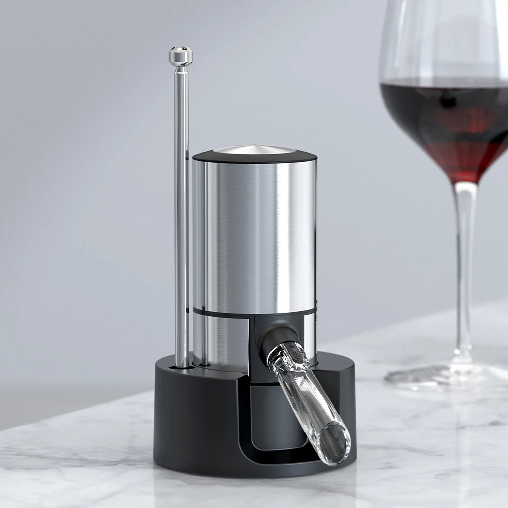 

Electric Wine Aerator Dispenser Bar Party Accessories One-touch Smart Automatic Decanter Pourer Stainless steel Battery Operated