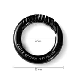 Sleek Black Titanium Luxury Keychain - Lightweight EDC Jewelry for Keyring Holder & Stylish Gift (Titanium ARC Black)