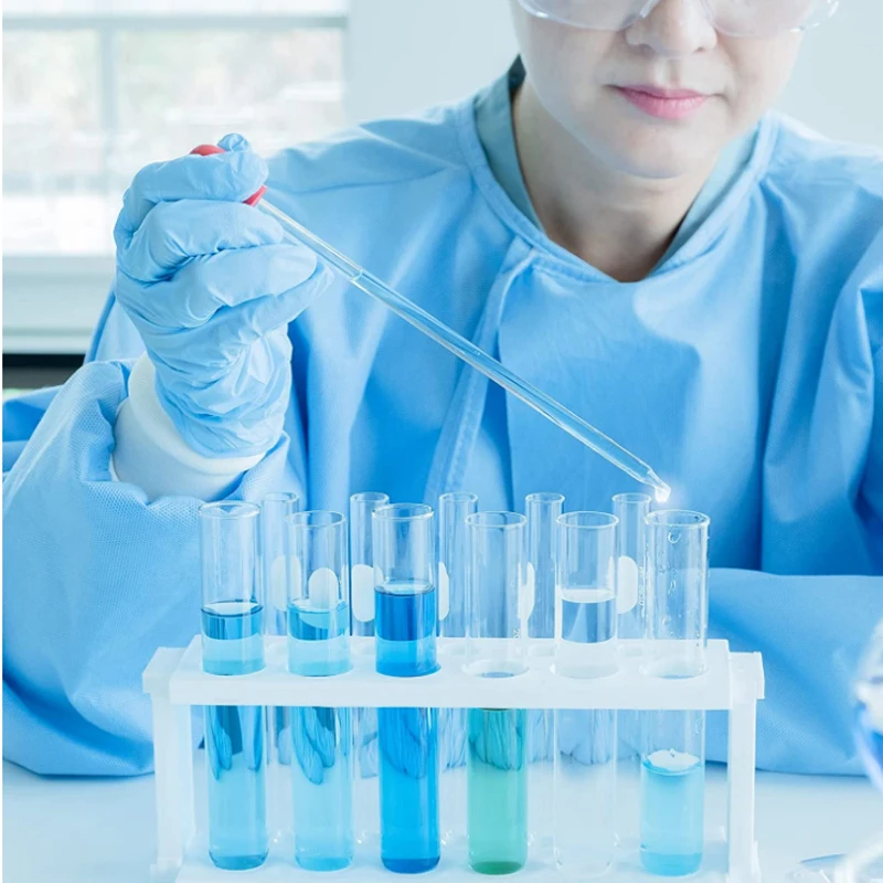 5pcs 12x100mm/15x100mm/18x100mm/20x100mm/25x100mm/40x100mm Flat Bottom Glass Test Tube With Cork Stoppers For Kinds Of TESTS 3