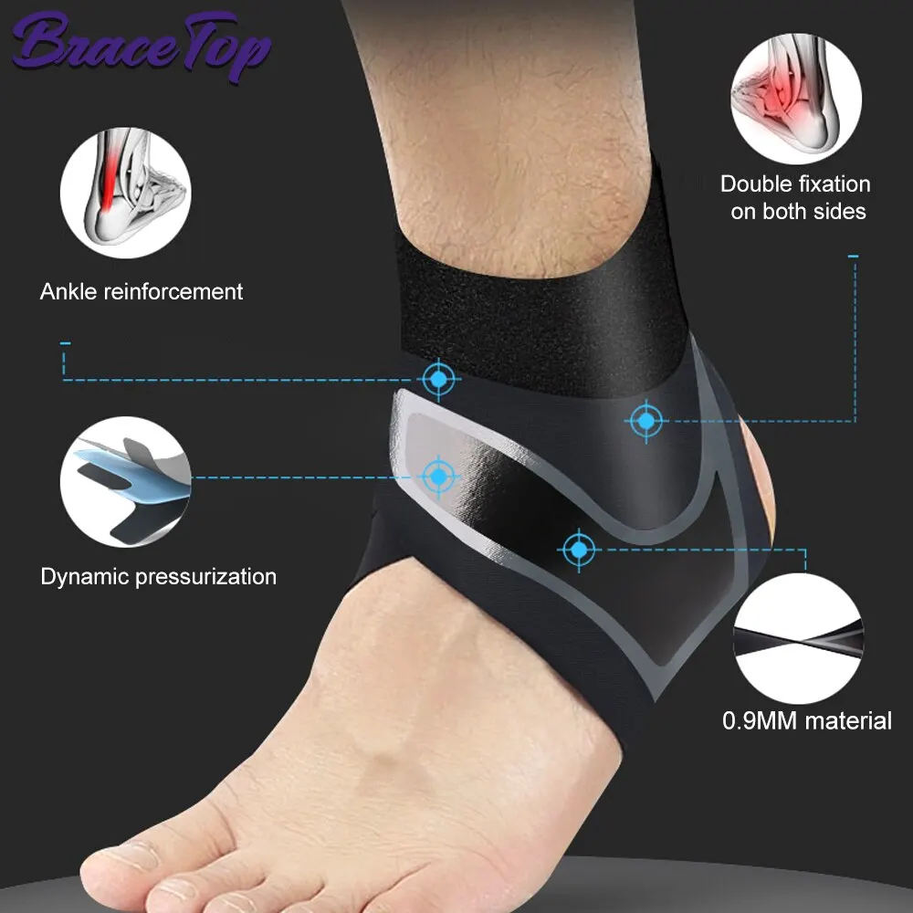 Fitness Ankle Straps Ankle Straps Ankle Support Ankle Support Brace 1Pair Sport Ankle Stabilizer Brace Compression Ankle Support Tendon Pain Relief Strap Foot Sprain Injury Wraps Run Basketball