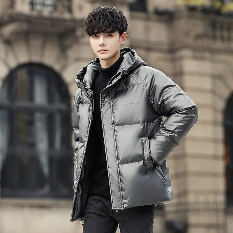 New Winter White Duck Down Mens Hoodies Puffer Jacket Casual Warm Male Windproof Ski Coats