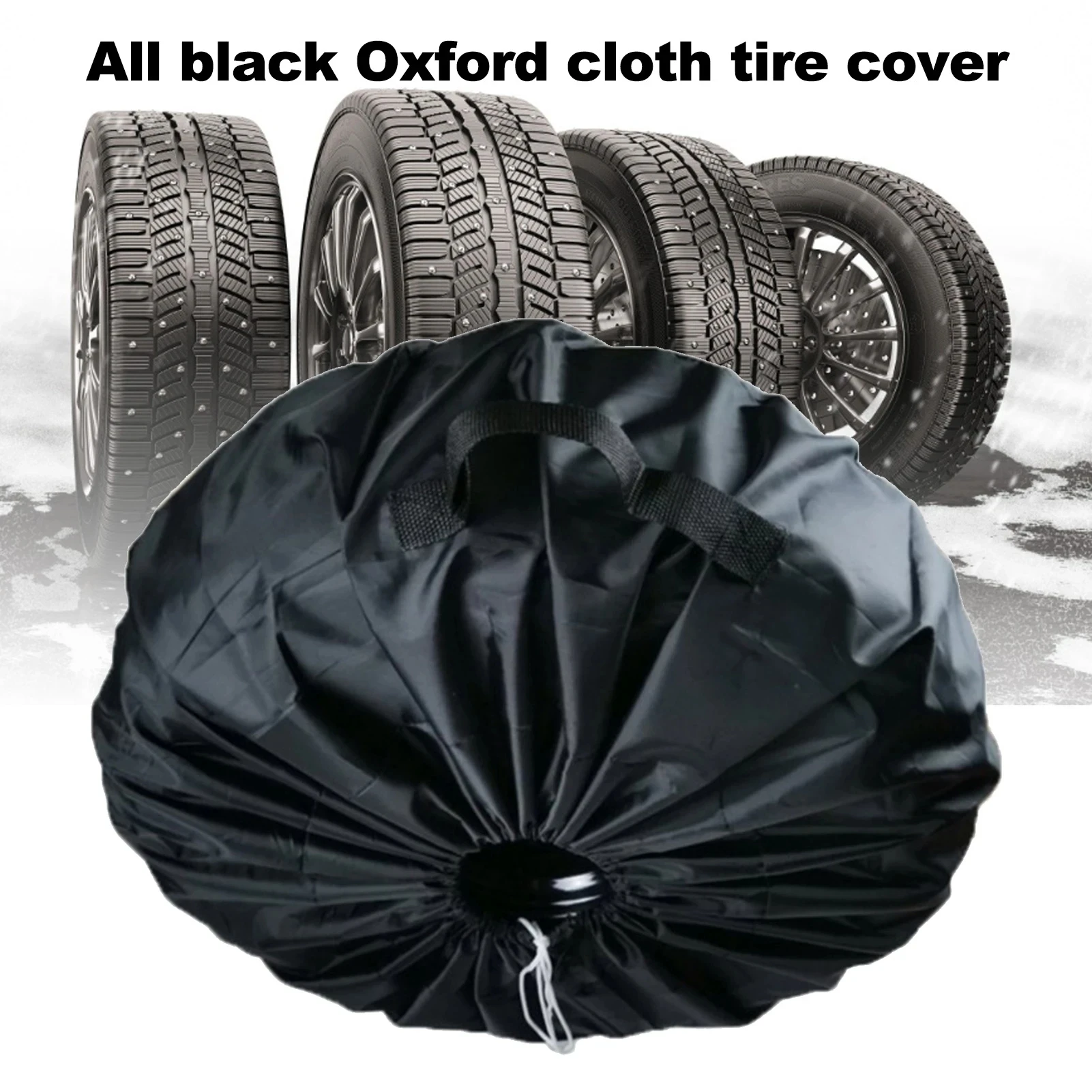 S/L All Black Tire Case Tire Protection Cover Waterproof Car