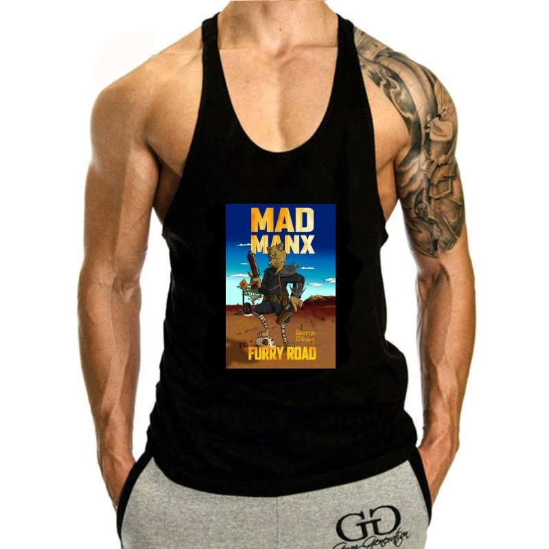 

Мужской летний топ с принтом Mad Manx Furry Road