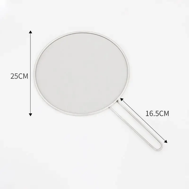 Kitchen Splatter Screen 1pc Stainless Steel Oil Splash Screen Circular Oil Shield Hollow Handle Anti Scald Used For Deep Frying And Cooking