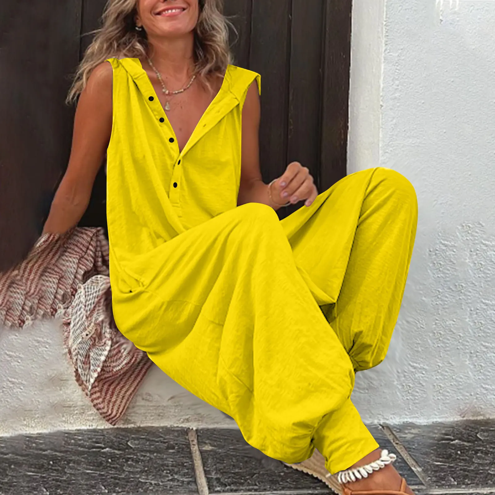 Jump Suits for Women Fashion Rompers Vintage Sleeveless Overalls 2023 Summer Streetwear One Piece Pants Playsuit Jumpsuit