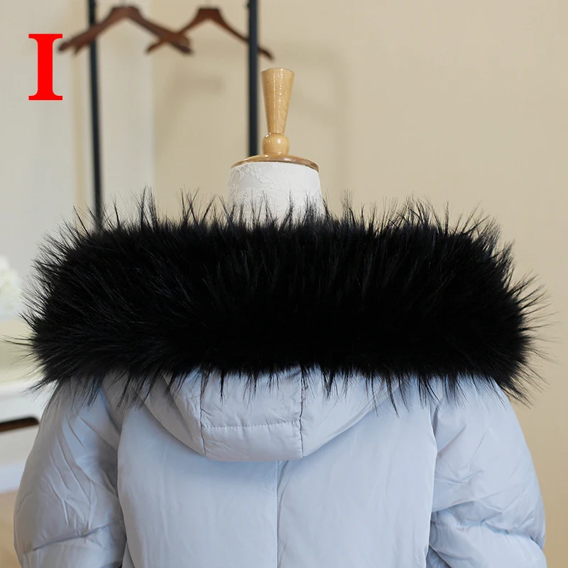 Multicolor Winter Hood Fur Decor Warm Faux Fur Scarf Women Coat Fur Collar Shawl Detachable Soft Plush Collars Accessories 5