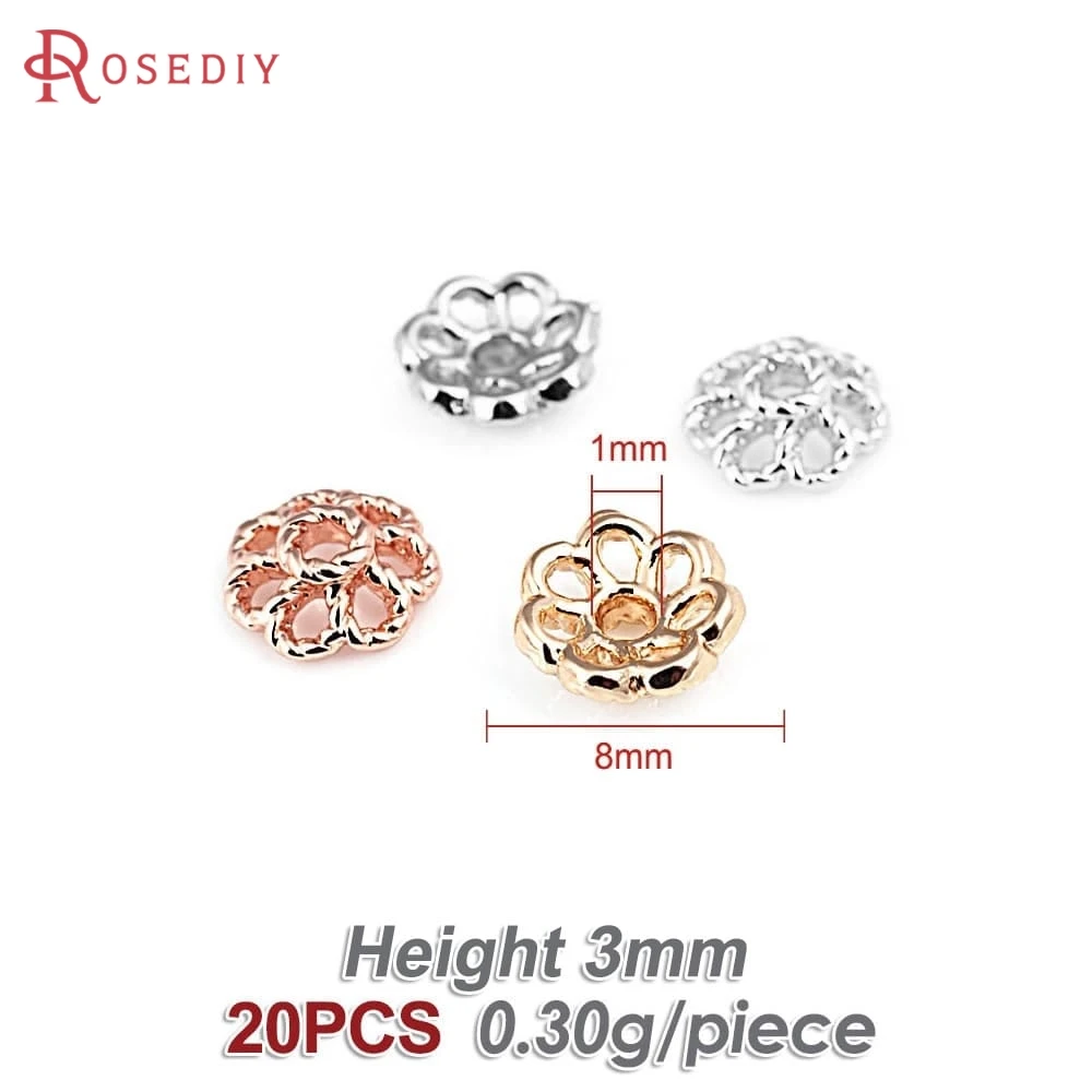 Elegant Trio-Tone Brass Bead Caps for DIY Jewelry Creations