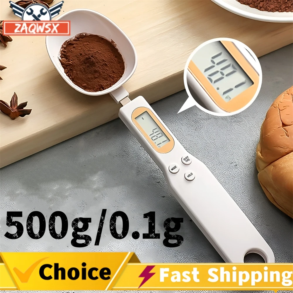 LCD 디지털 주방 측정 체중계, 전자 식품 무게추 스푼, 체중계 케이크 베이킹 액세서리, 500g/0.1g 