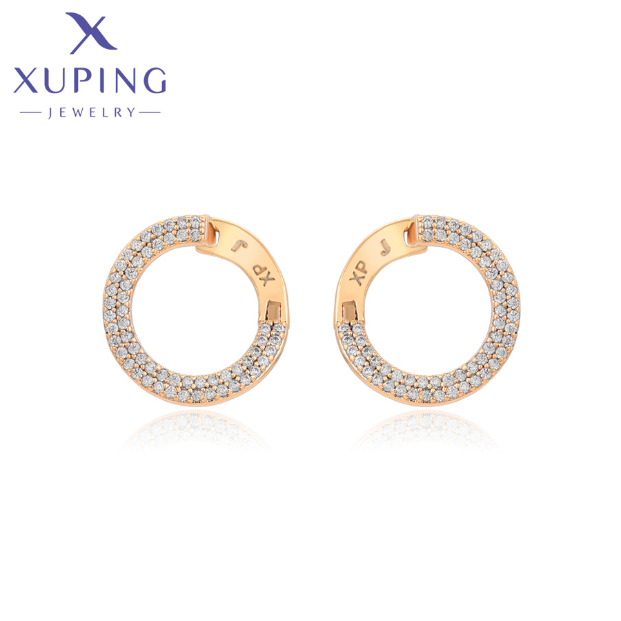 Xuping Jewelry Fashion Ð¡ÐµÑÑÐ³Ð¸ Charm Simple Gold Color Earrings for Women Girl Party Copper Alloy Exquisite Gift X000463287