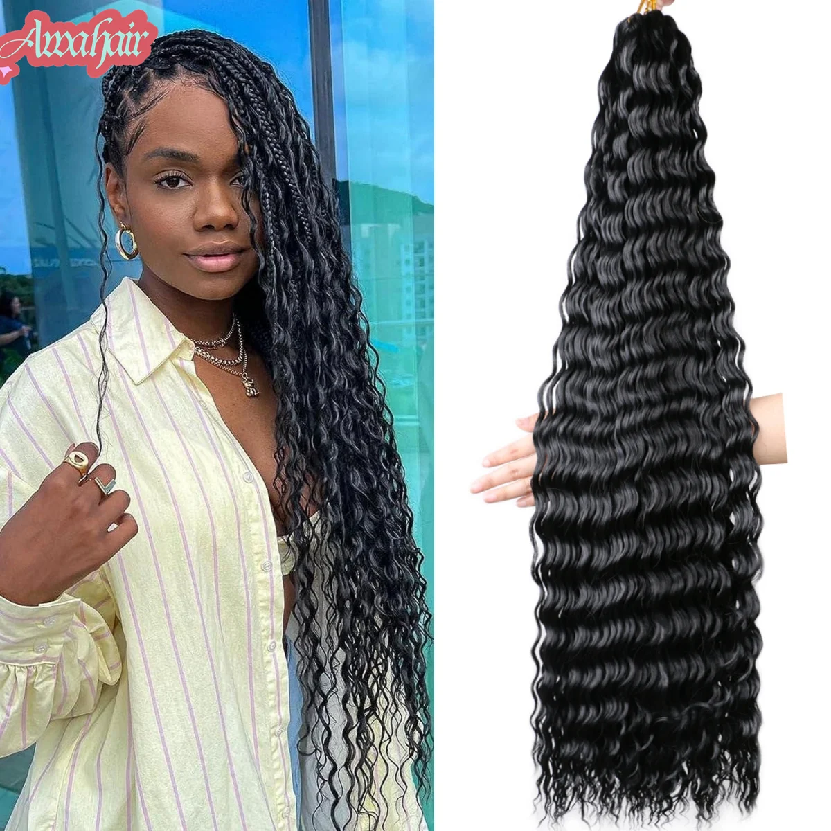 

Awahair 24 32 Inch Loose Deep Wave synthetic Hair Bundles Remy crochet Hair Curly Bundle Raw Virgin Hair Extensions Brazilian