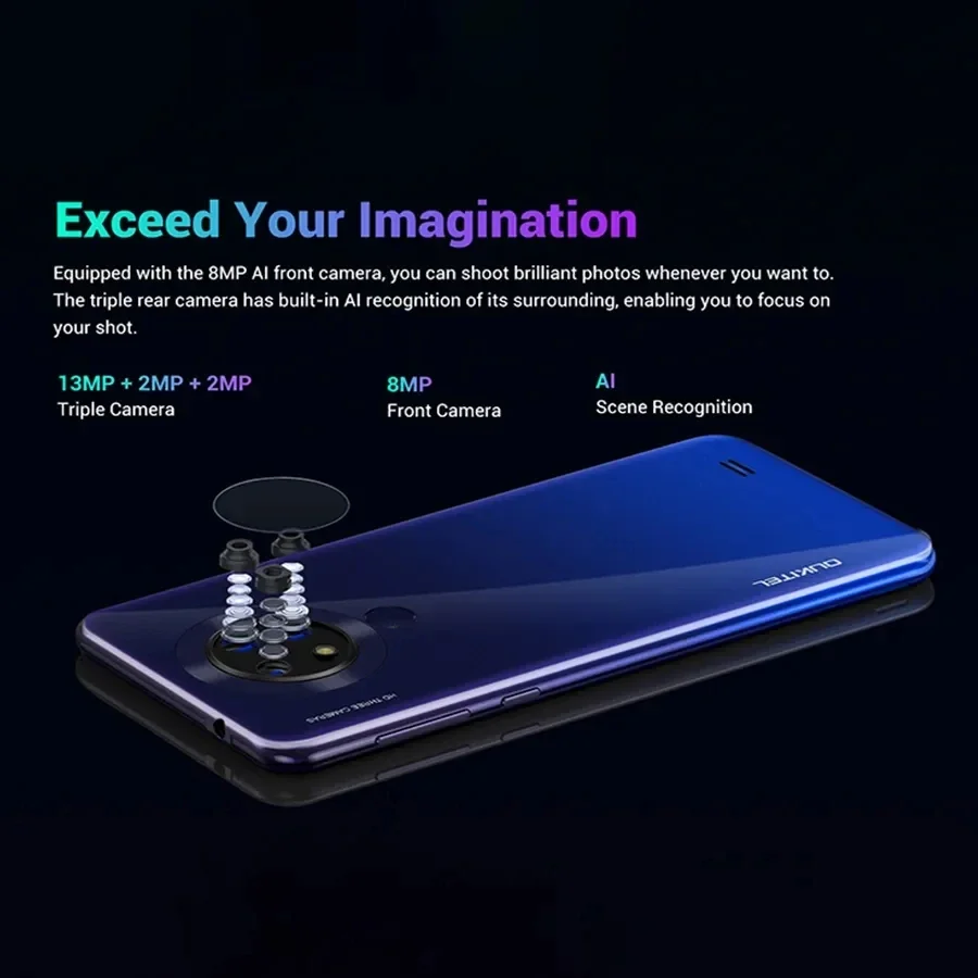 Oukitel C19 Pro Smartphone 4GB RAM 64GB ROM 6.49 Inch HD+ Telphone 4000mAh MT6762D Octa Core Android 10 13.0MP Mobile Phone 5