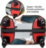 Custom Luggage Cover Personalized 1pc Suitcase Cover with Photo Text Customized Elastic Suitcase Protector Washable Double-Sided 5