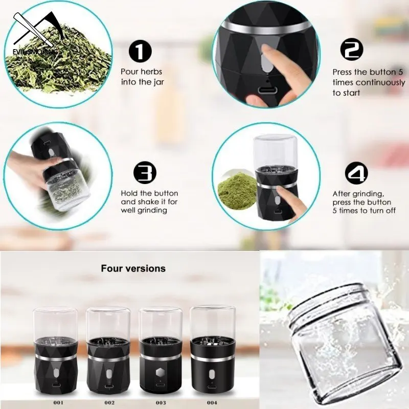 Herb Grinder EVIL SMOKING LTQ Mini Electric Dry