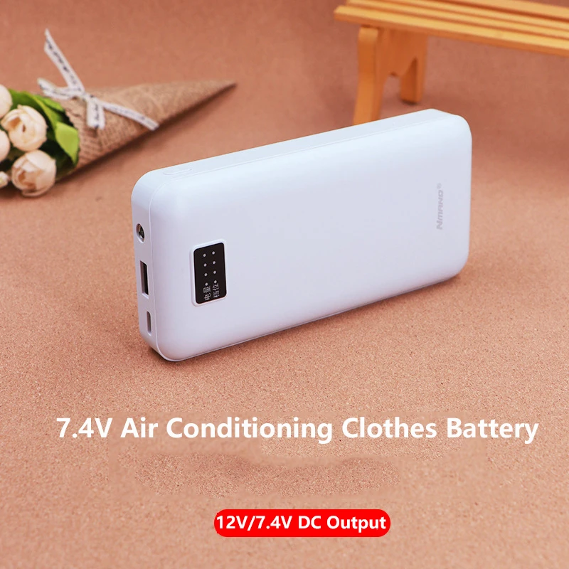 파워 뱅크 18000mAh 12V 7.4V DC 포트 외장 배터리 충전기 난방 재킷 에어컨 의류 모바일폰 충전기
