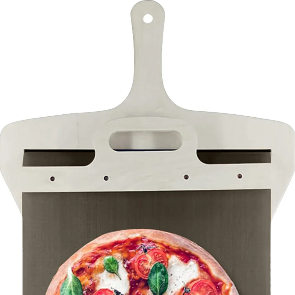 Wooden Sliding Pizza Peel with Handle Pizza Transfer Shovel Non-stick Versatile for Making Baking Bread