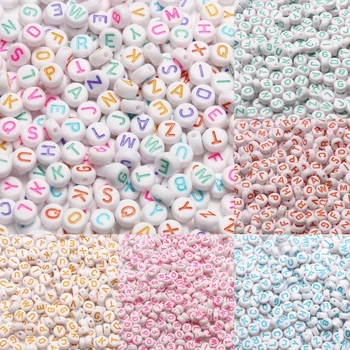 Mixed Color Acrylic Letter Beads for Jewelry 1