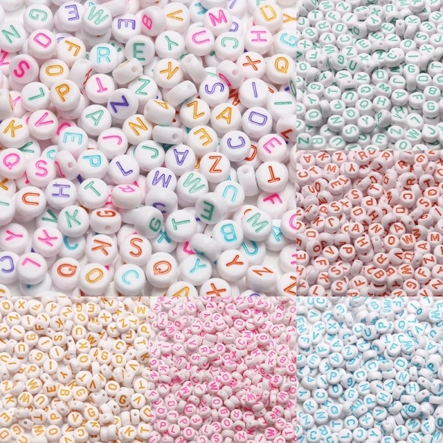 Mixed Color Acrylic Letter Beads for Jewelry 1