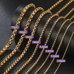 Stylish Stainless Steel Punk Chain Necklace - 2 - 7mm Thickness, Unisex Jewelry Gift (4mm)